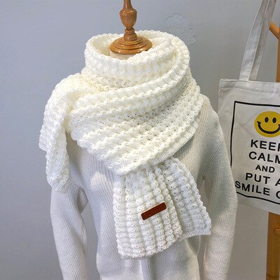 Wool Scarf Handwoven Soft & Warm 69-Inch-Plus Length