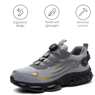 Work Shoes Wide Toe & Arch Support Slip-Resistant Sole