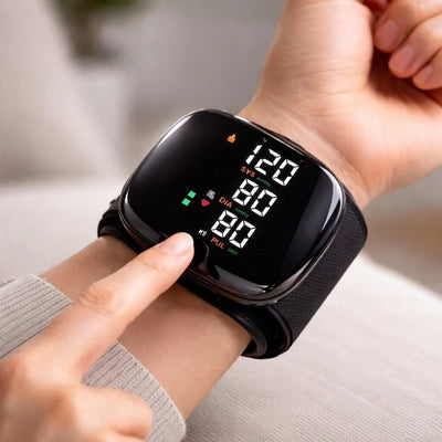 Wrist Blood Pressure Monitor Touch Display & Voice Function