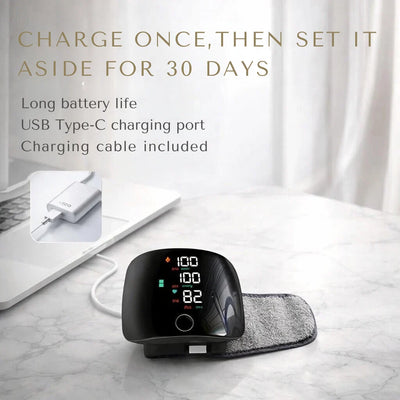 Wrist Blood Pressure Monitor Touch Display & Voice Function