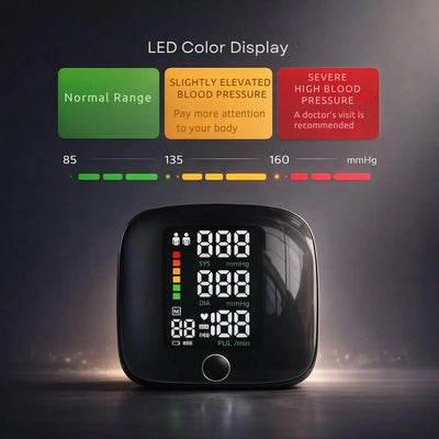 Wrist Blood Pressure Monitor Touch Display & Voice Function