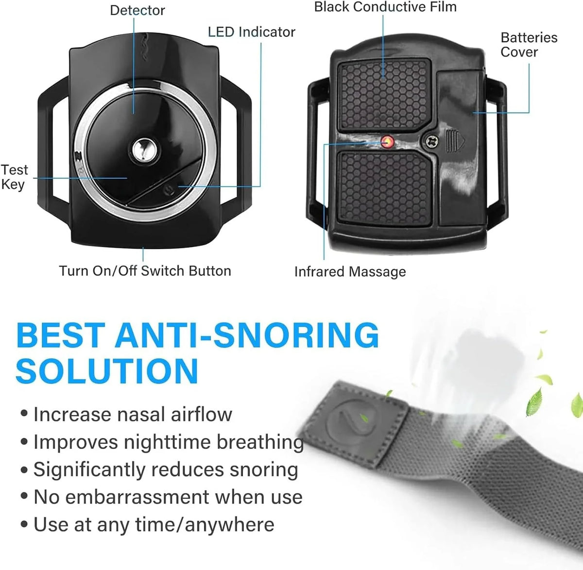 Wristband Automatic Snore Detection & Pulse Stimulation