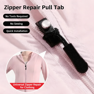 Zipper Repair Kit Instant No-Sew Metal Slider