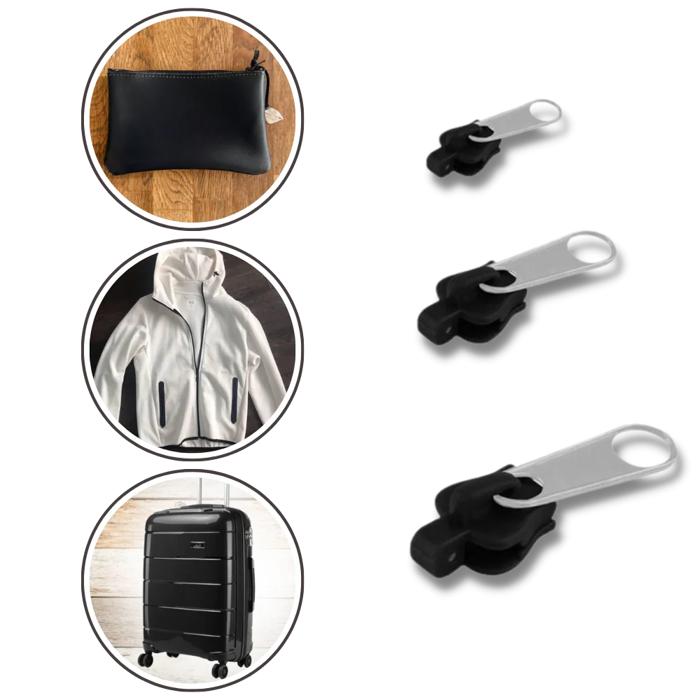 Zipper Slider Repair Set Aluminum Tool-Free Set of 6