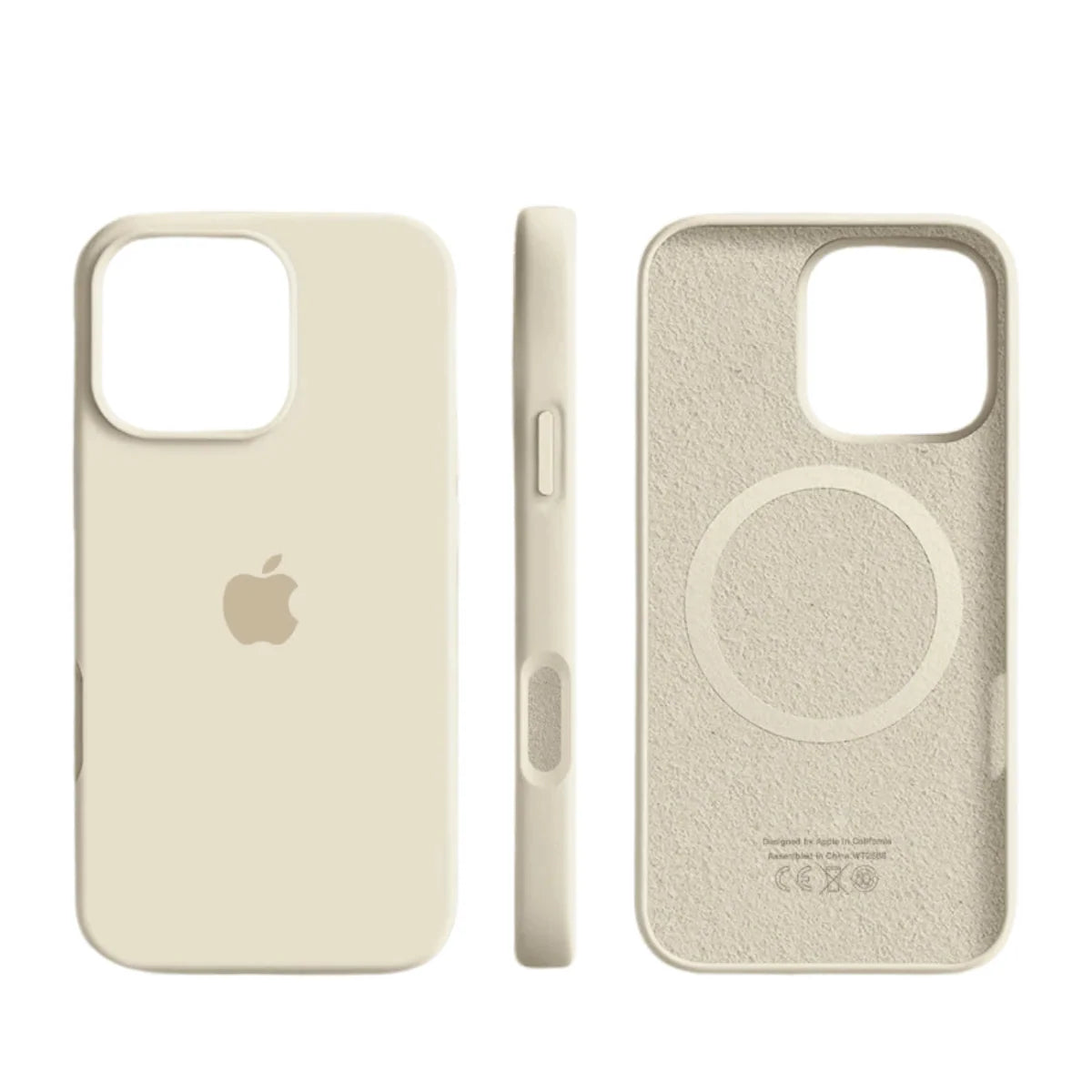 iPhone Case Slim Silicone MagSafe-Compatible Microfiber Lining