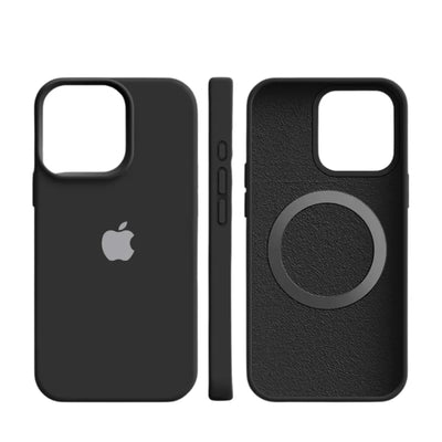 iPhone Case Slim Silicone MagSafe-Compatible Microfiber Lining