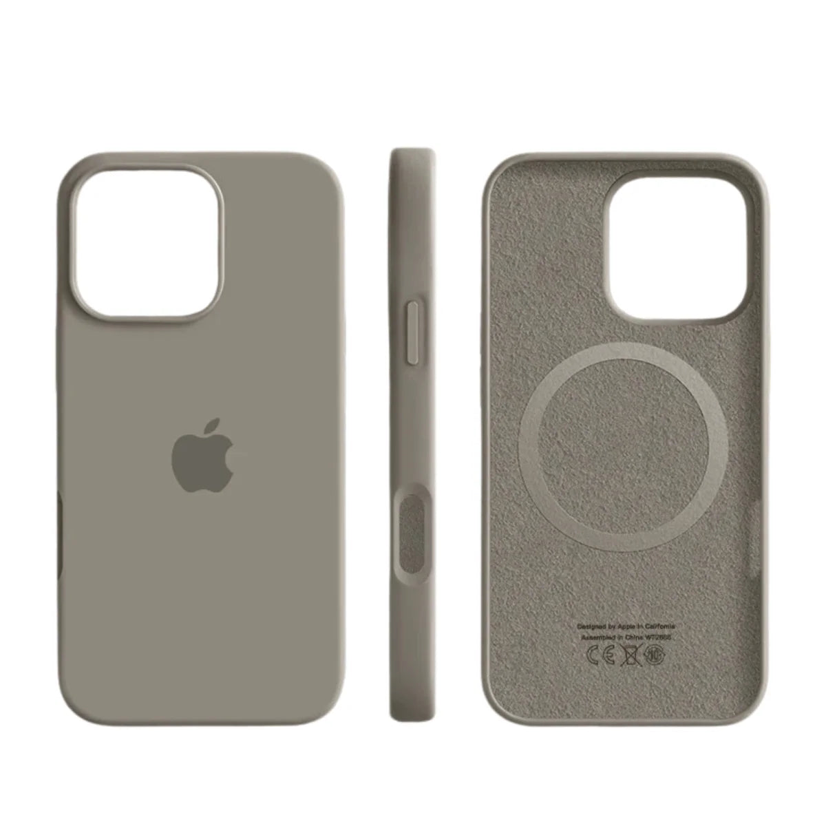 iPhone Case Slim Silicone MagSafe-Compatible Microfiber Lining