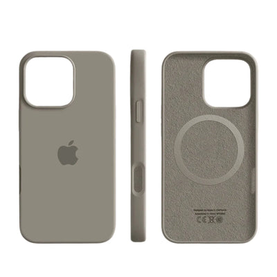 iPhone Case Slim Silicone MagSafe-Compatible Microfiber Lining