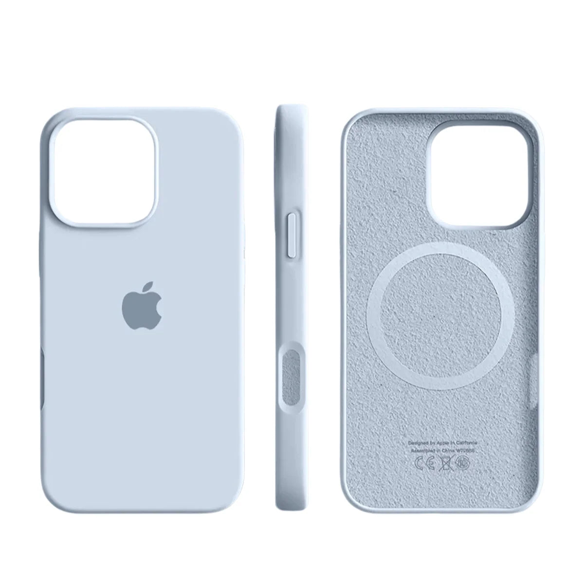 iPhone Case Slim Silicone MagSafe-Compatible Microfiber Lining