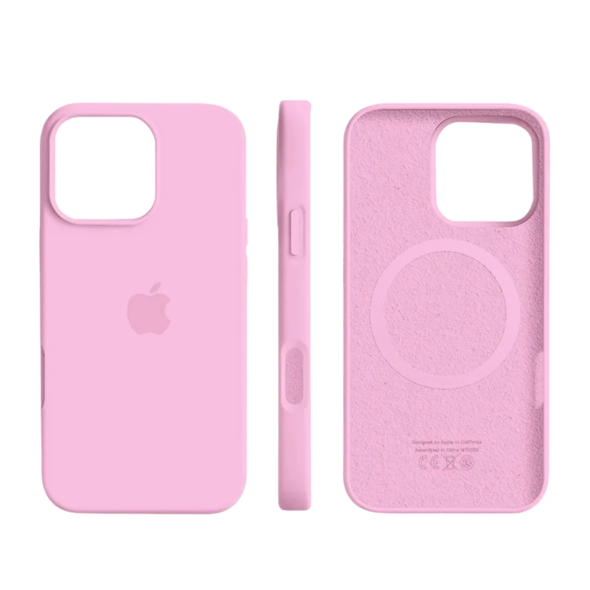 iPhone Case Slim Silicone MagSafe-Compatible Microfiber Lining