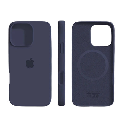 iPhone Case Slim Silicone MagSafe-Compatible Microfiber Lining