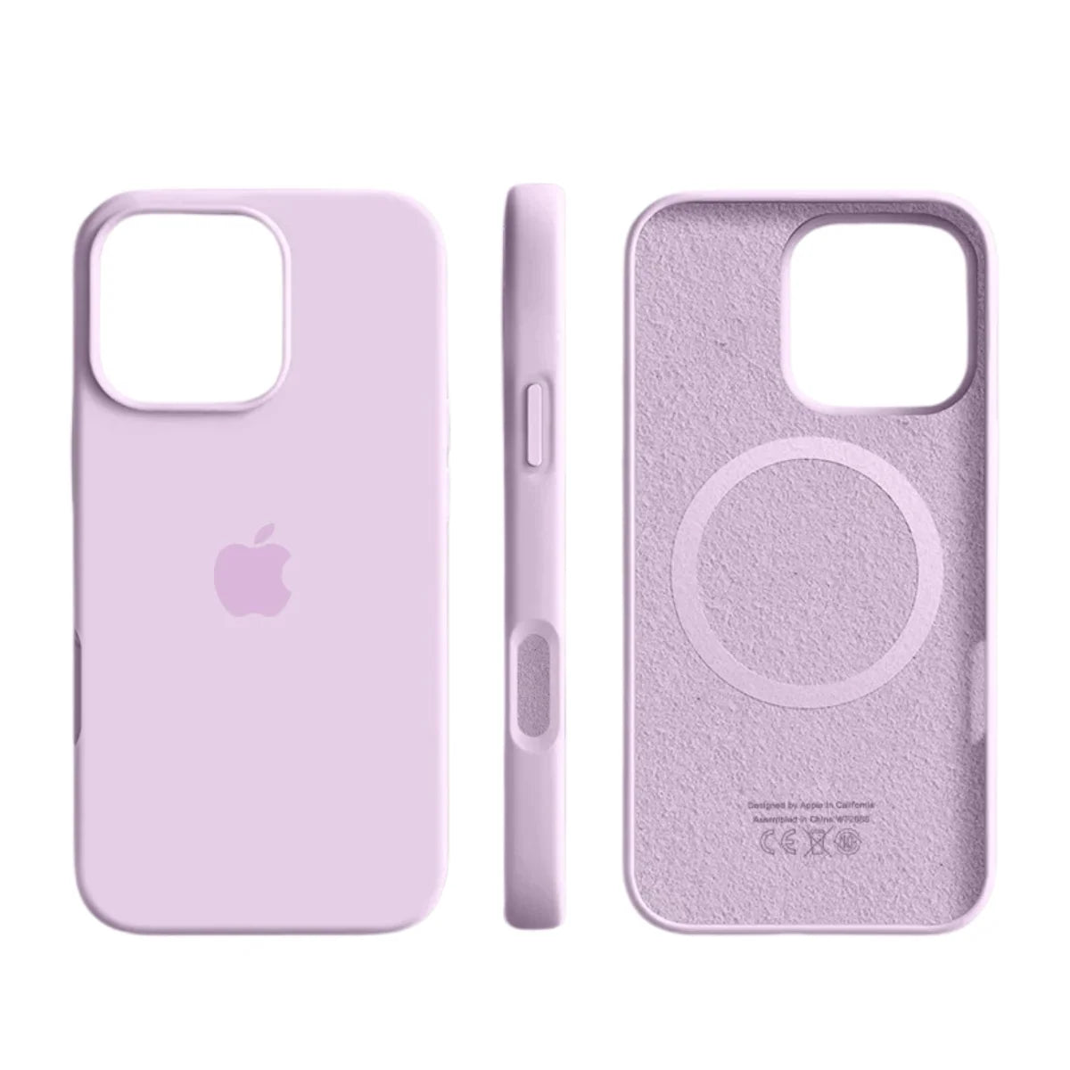 iPhone Case Slim Silicone MagSafe-Compatible Microfiber Lining