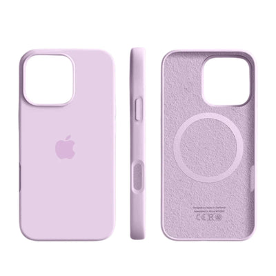 iPhone Case Slim Silicone MagSafe-Compatible Microfiber Lining