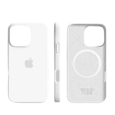 iPhone Case Slim Silicone MagSafe-Compatible Microfiber Lining